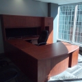 Autumn Maple Series 600 C / U Suite Desk, Overhead Storage Autumn Maple Series 600 C / U Suite Desk, Overhead Storage